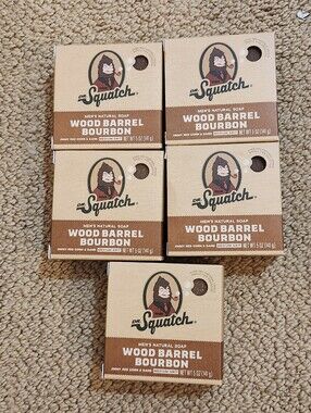 New Boxes of Dr. Squatch Wood Barrel Men's Natural Bar Soap 5 Oz